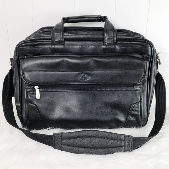 Vintage Other - AVENUES AMERICA Black Leather Travel Briefcase